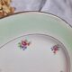 Flat antique earthenware plates with gilded edges