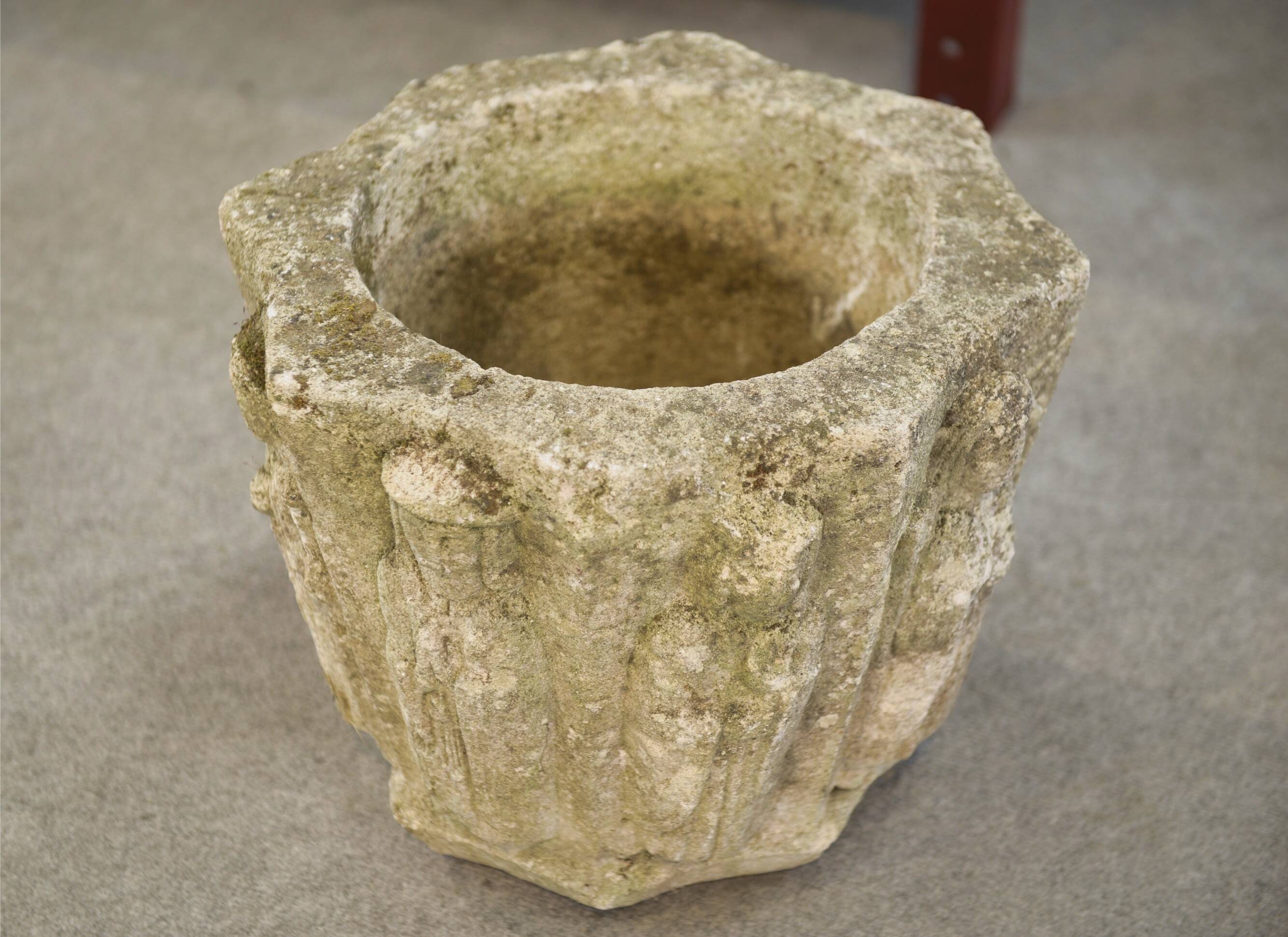 Reconstituted stone planter 1950s