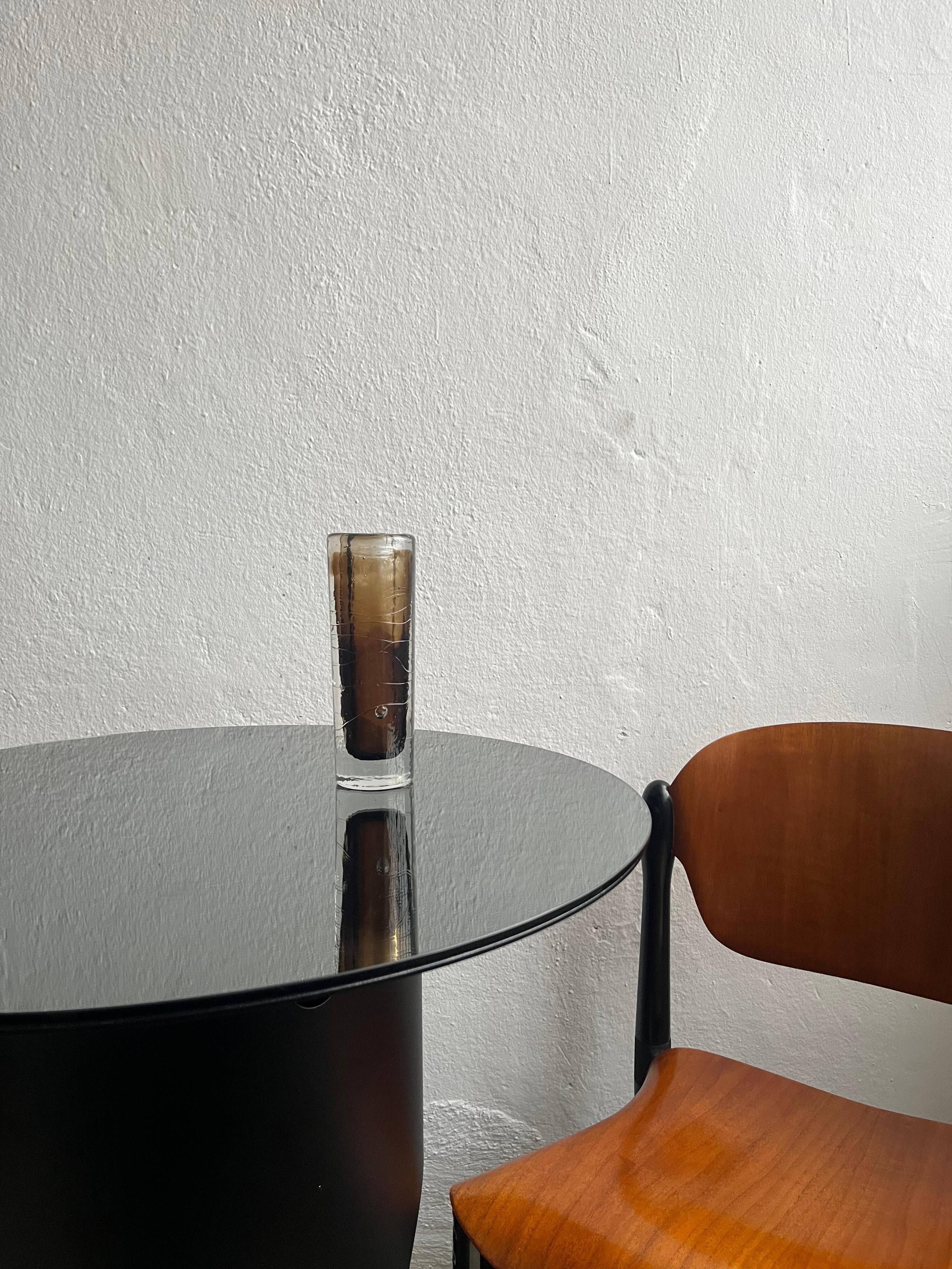 Vintage Big, Tall Coke Cola Murano Vase in brown "Sommerso" Glass