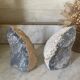 Paire de serre-livres en agate