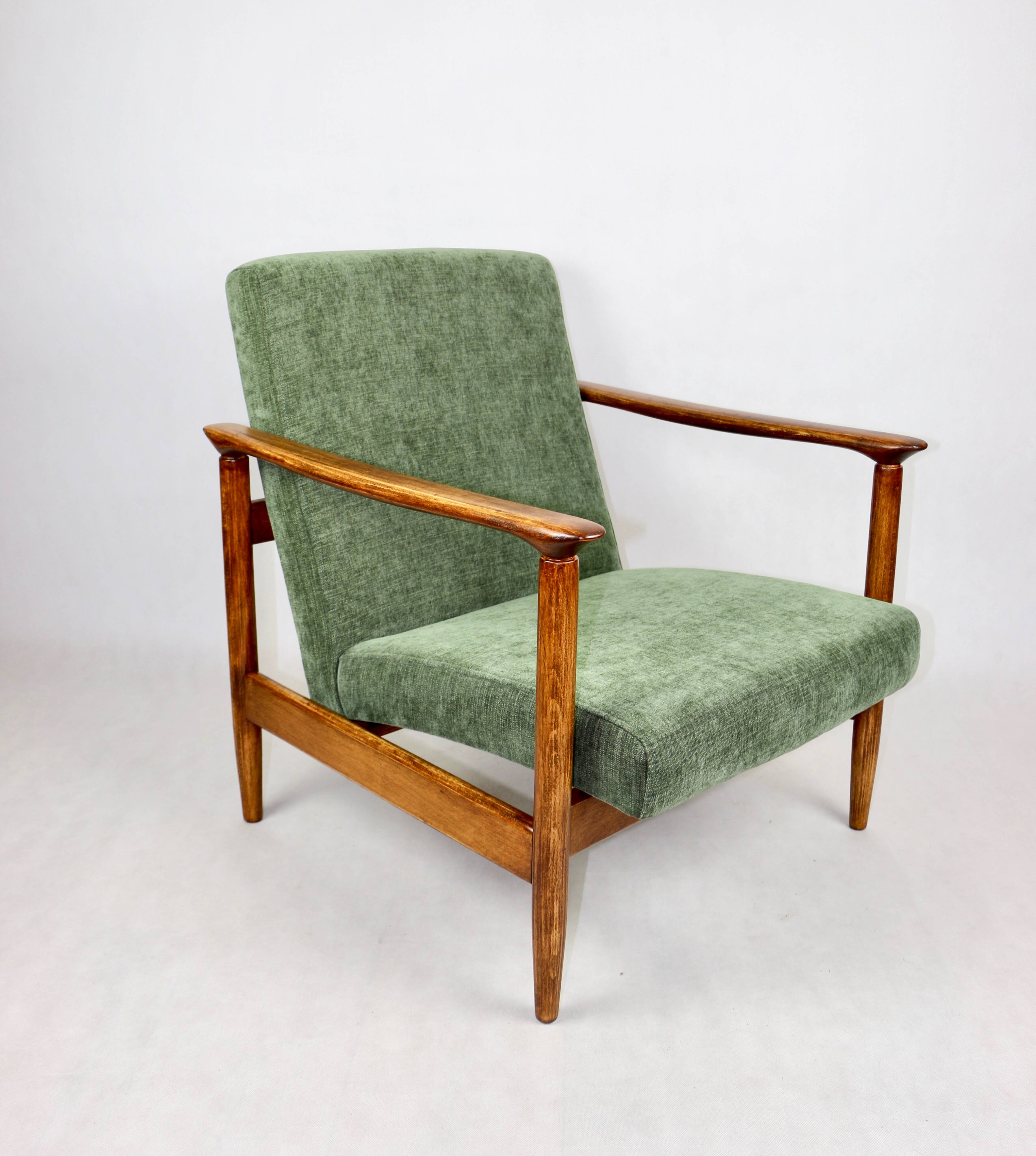 Green Olive GFM-142 Armchair attributed to Edmund Homa, 1970s