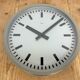 Grey Industrial Station Wall Clock from Nedklok, 1960