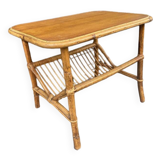 Rattan side table, 1960