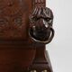 Antique French 18th Century Gothic Style Oak Carved High Back Panel Settle