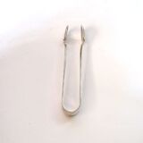 WMF vintage sugar tongs in silver-plated metal with crossed ribbon decoration.