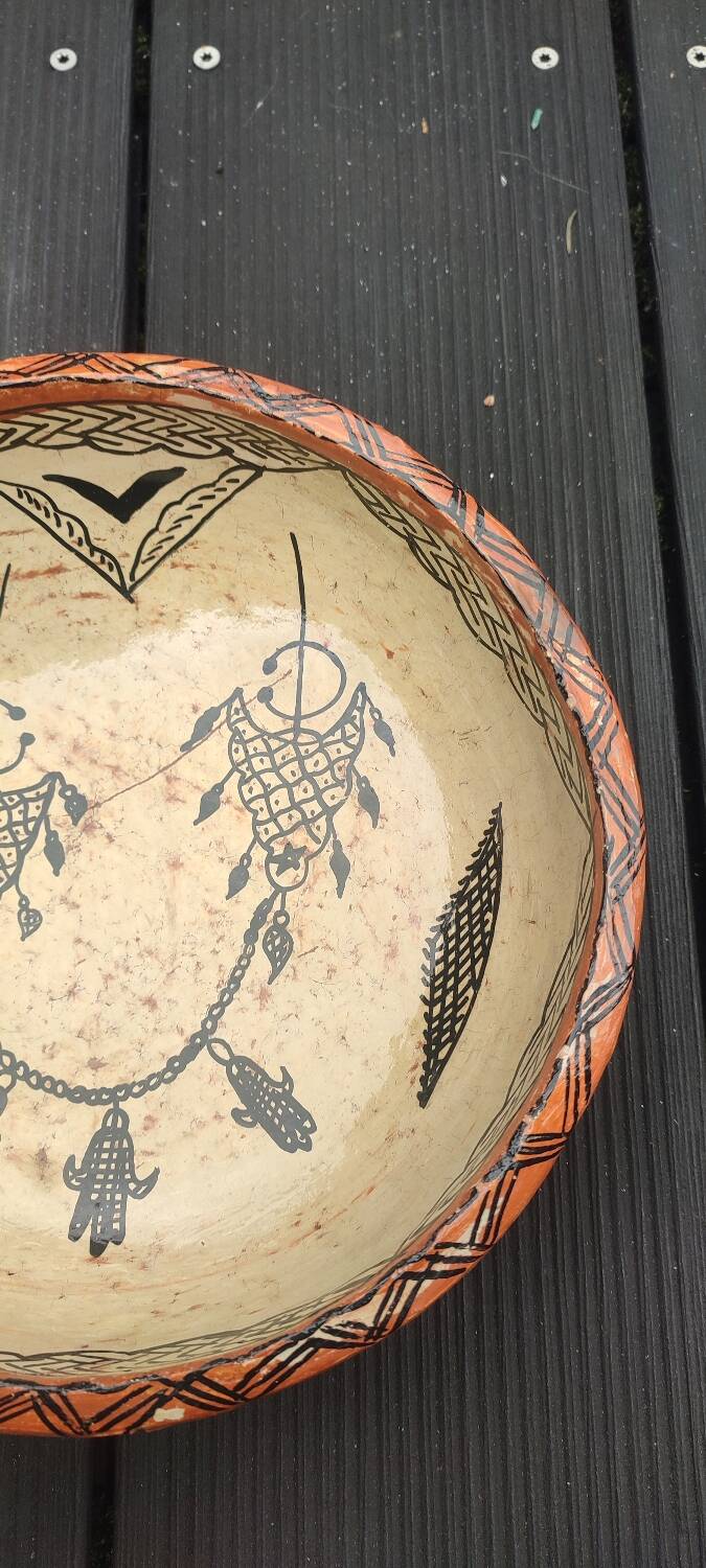 Old Berber craftsmanship salad bowl Kabylie Rif