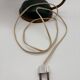 1960s cocotte desk lamp, green and brass, table lamp