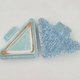 Ensemble a tabac ceramique bleue vintage 1950 italien 50s 1950s rockabilly