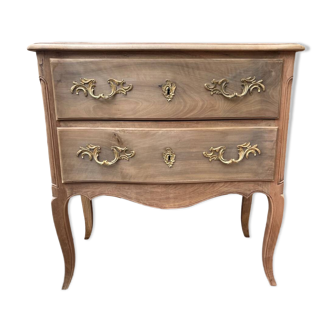 Raw wood chest of drawers