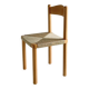 Vintage ladder back woven seat chair | 1960s