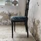 Chaise Napoléon 3 velours bleu