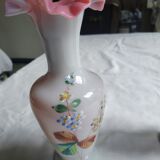 2 vases in pink opaline