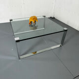Chrome Steel and Glass Modernist Schmitt Draenert Coffee Table, 1970s
