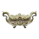 Desvres Earthenware Planter with Polychrome Decoration called "Rouen"