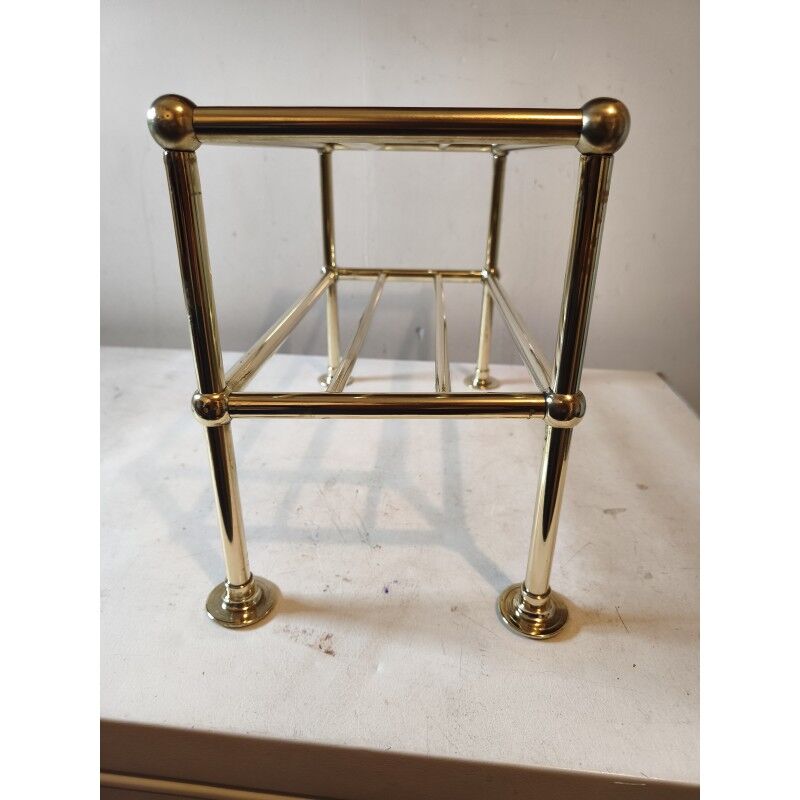 1900 shop shelf in bronze and brass