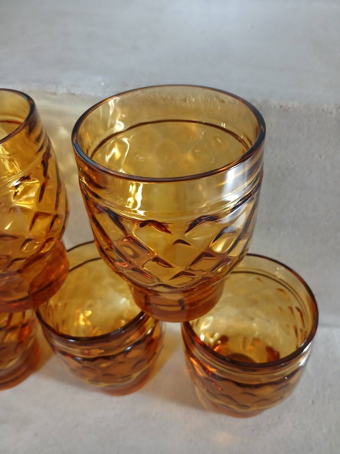 7 vintage water glasses "Pernod S.A."