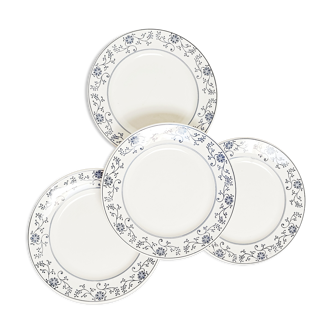 Set de 4 assiettes plates Moulin des loups et Hamage Tournai