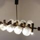 Unique Design Glass Chandelier, Czechoslovakia, 1970s