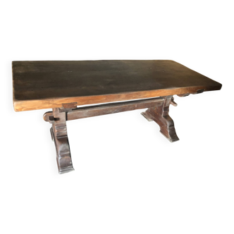 Large oak farmhouse table