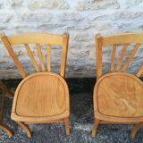 Set of 8 mismatched bistro chairs