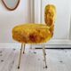Chaise en moumoute moutarde, Pelfran France