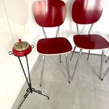 Set of 4 chairs 1960 Formica red perfect condition