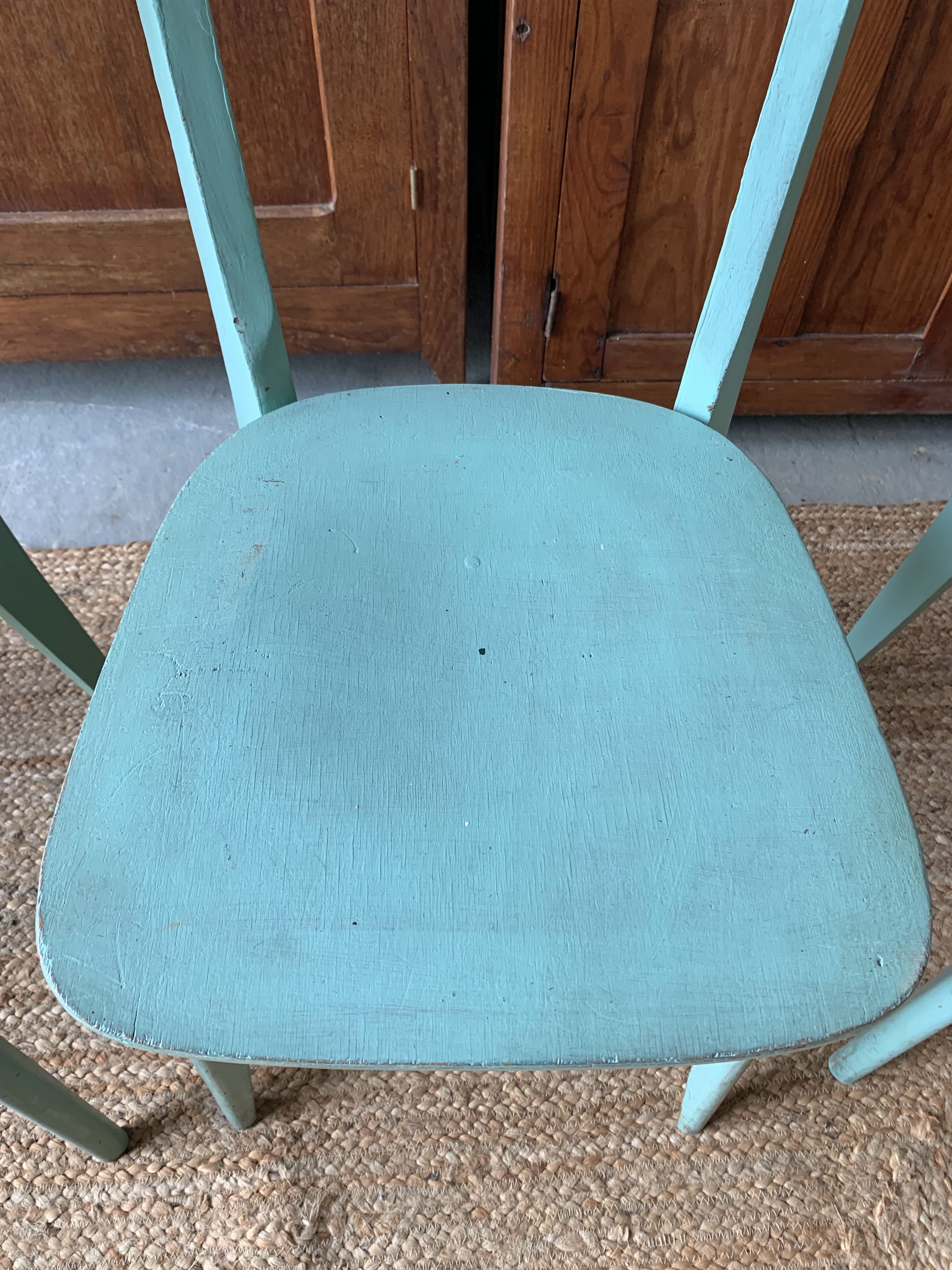 Lot de 4 chaises bistrot vertes