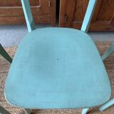 Set of 4 green bistro chairs