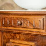 Vanity unit - antique washbasin in wood and marble