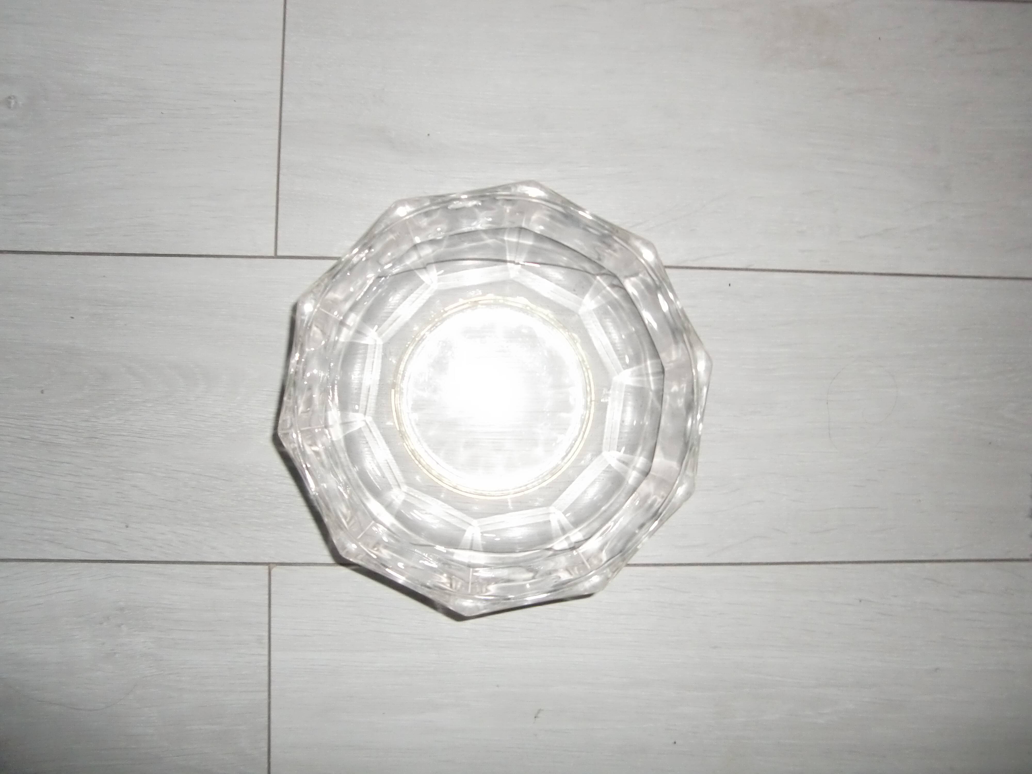 Solid crystal salad bowl