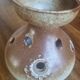 Stoneware vase with flower spikes