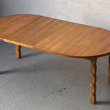 Extendable round dining table in oak, Denmark, 1970’s