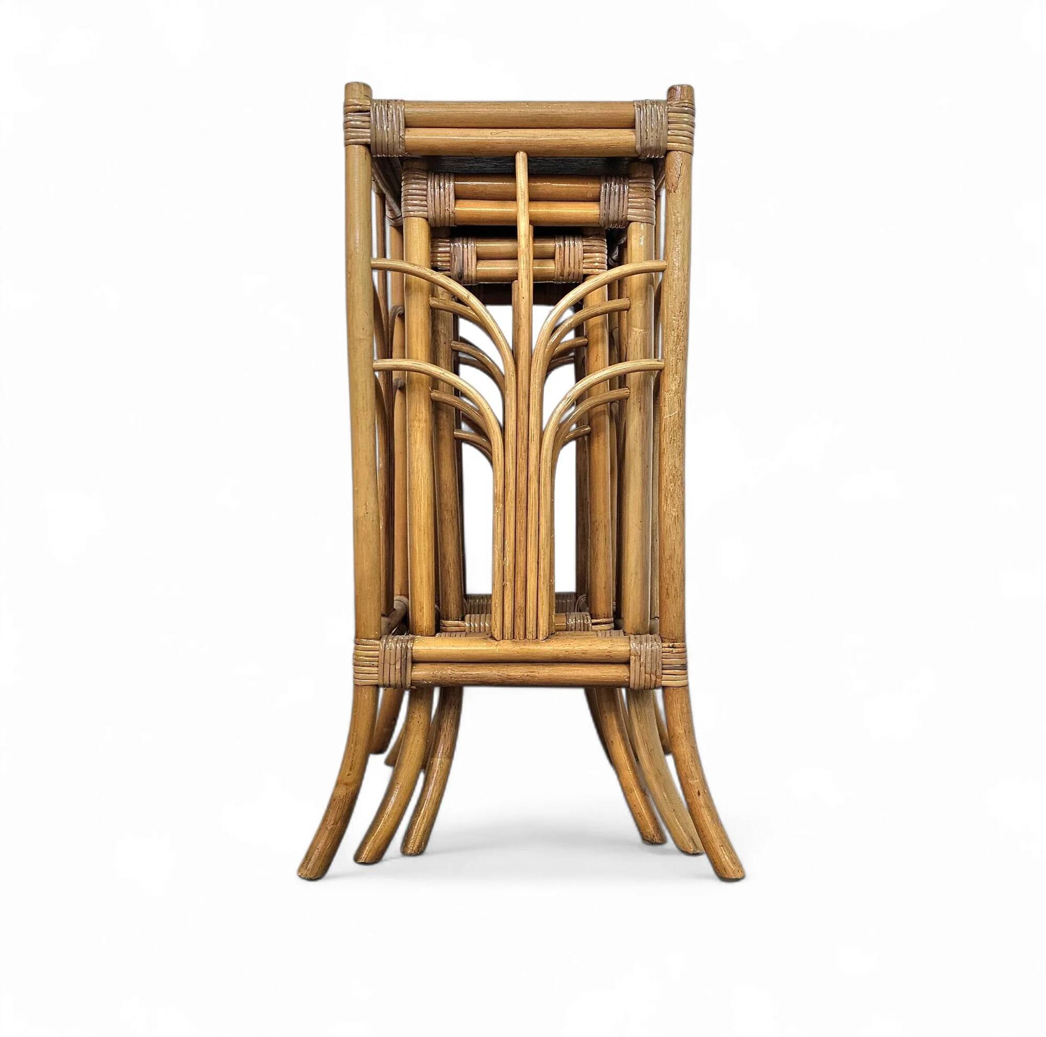 Nesting set bamboo plant stands 1970s