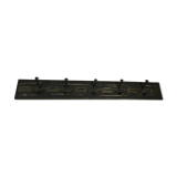 School coat rack with black patinated labels