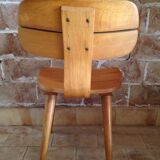 Children's chair Baumann a blades and curved wood Edition 1956