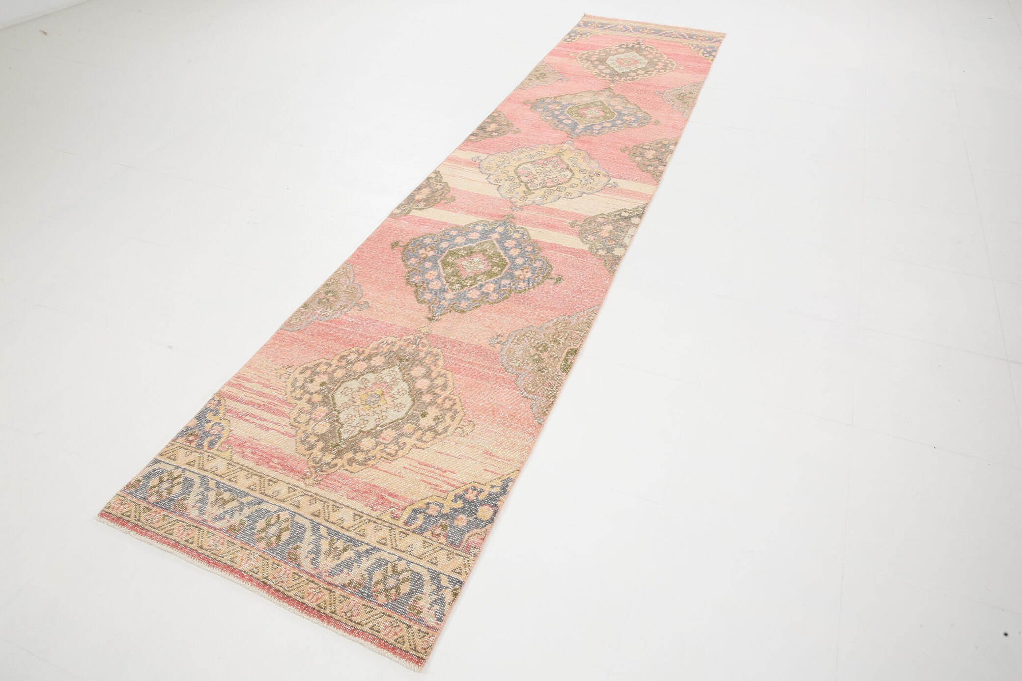 3x12 Turkish Vintage Runner Rug, 86x376Cm