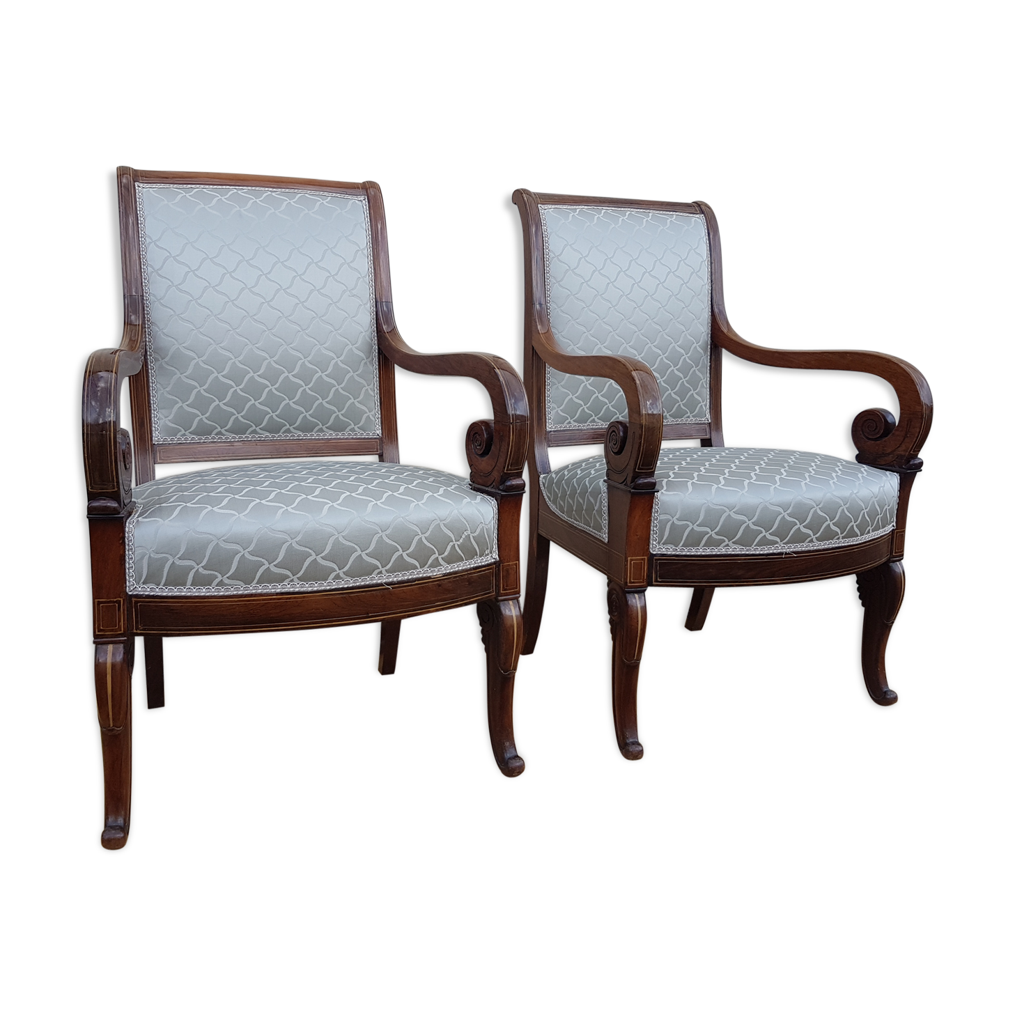 Pair of armchairs restoration style Charles X