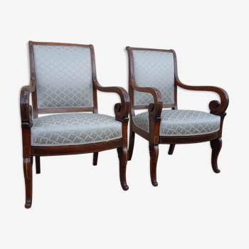 Pair of armchairs restoration style Charles X