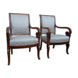 Pair of armchairs restoration style Charles X