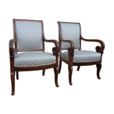 Paire de fauteuils restauration style Charles X estampillés Jeanselme