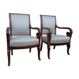 Pair of armchairs restoration style Charles X