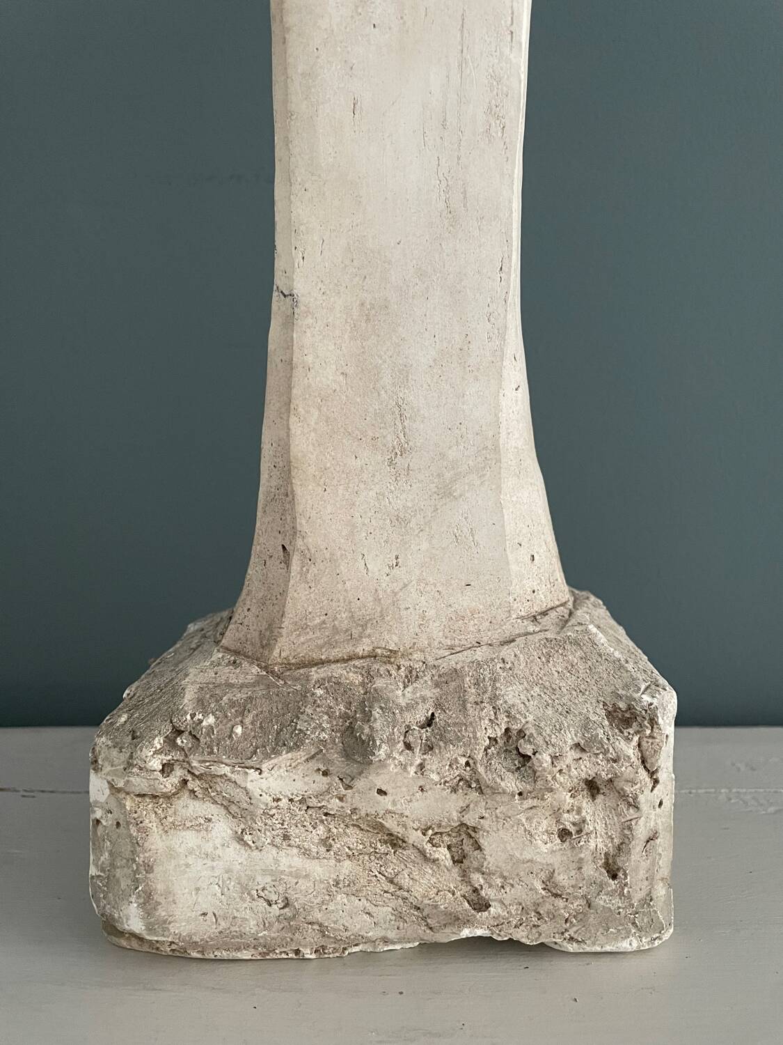 Virgin and child plaster sculpture