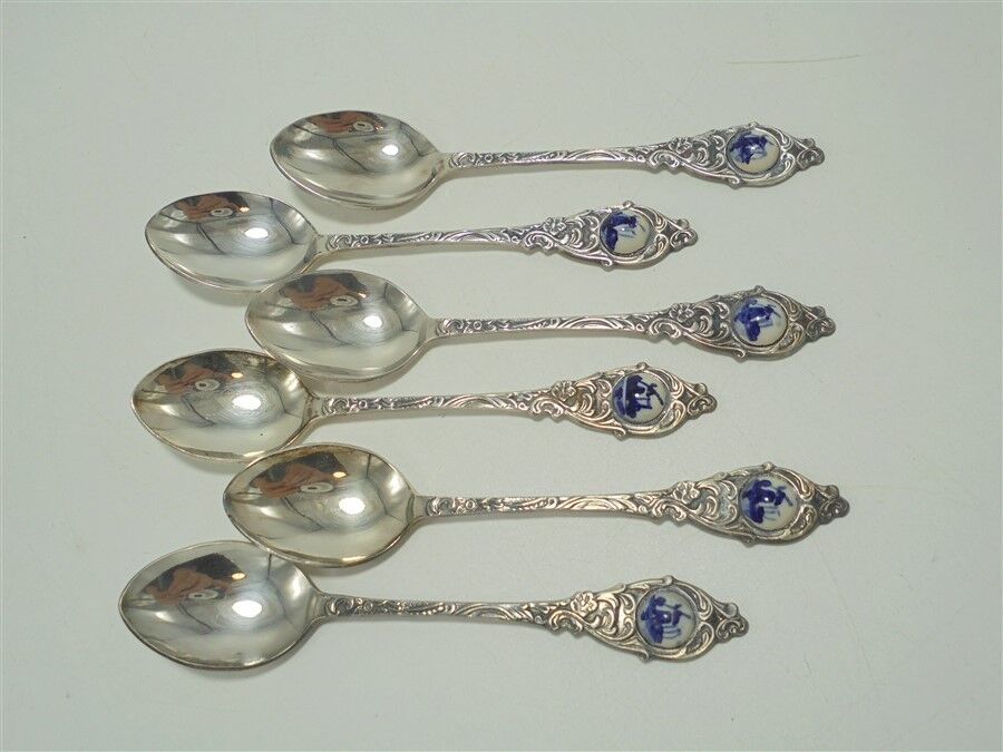 Series of 6 mocha spoons