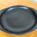 Terracotta service painted in black saucer cups and top