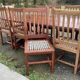 Mahogany set (ipe) composed of a table, 14 chairs and 2 armchairs - work from the 70s