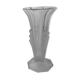 Vase en verre art deco signé France