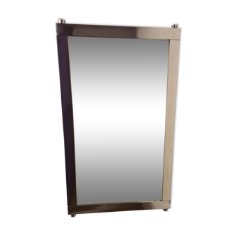 Miroir vintage en acier chromé