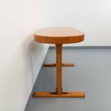Oval table / vintage pine console from the 60s 70s