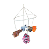 Animal mobile in wax fabric