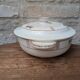 Soup tureen with lid in Salins ironstone model Nénuphar 25.5cm